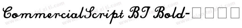 CommercialScript BT Bold字体转换